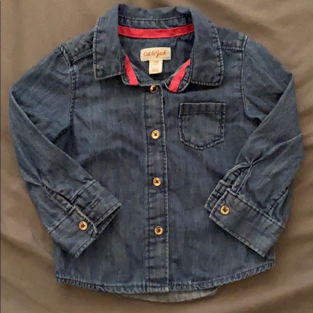 12 months, Cat & Jack girls chambray button up